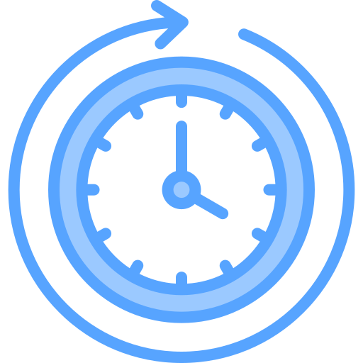 Clock icon for on-time service